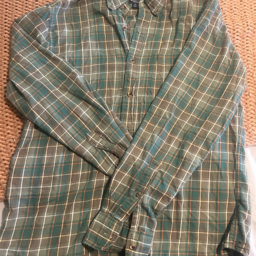 Plaid Green Men's J Crew Shirt